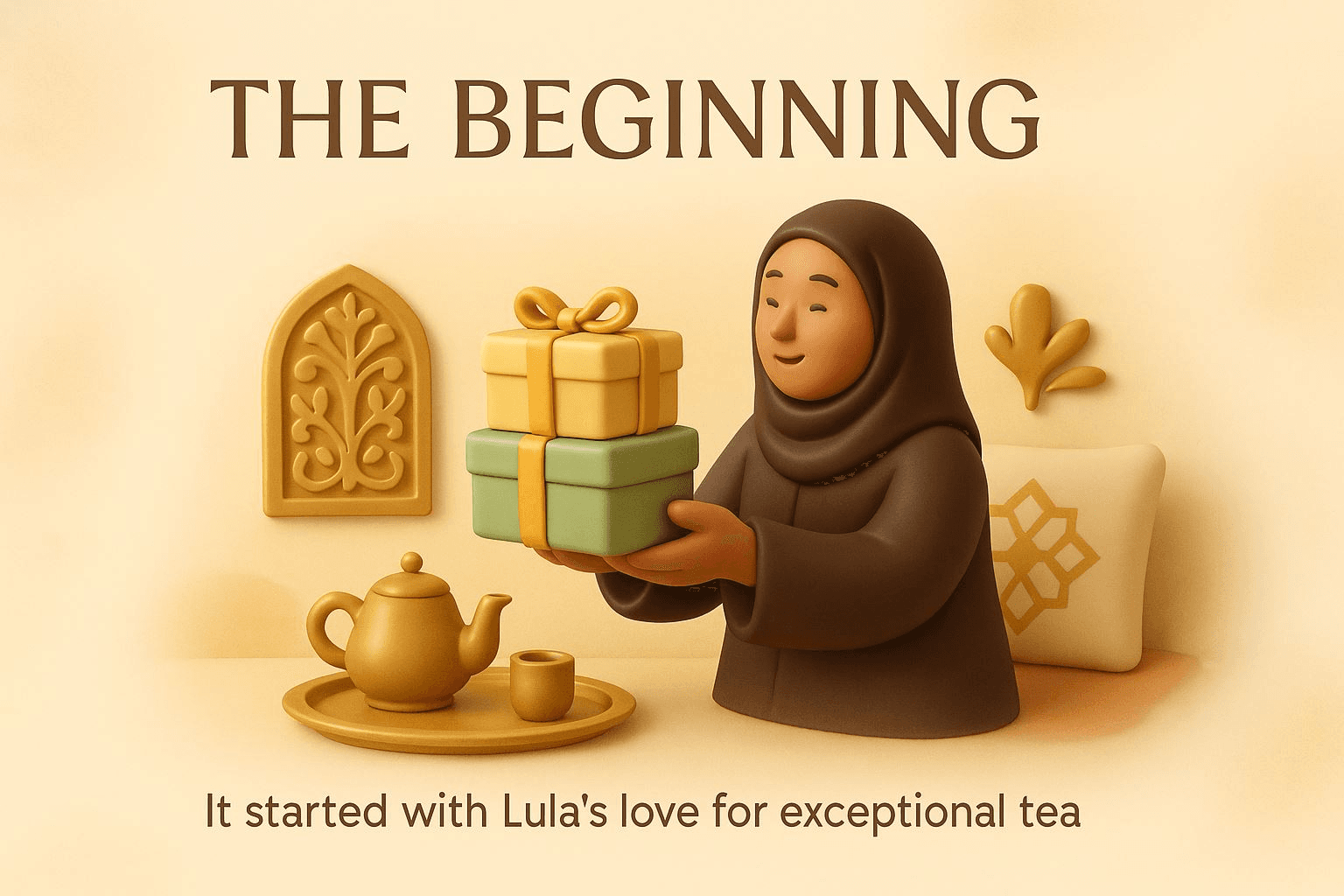 She carefully blended premium tea leaves